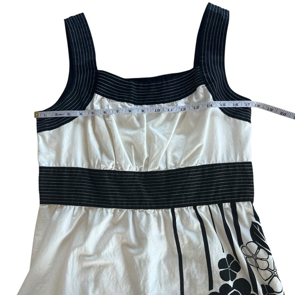 A.N.A. A New Approach Elegant Black and White Colorblock Dress Cotton SZ 14 - Picture 4 of 7